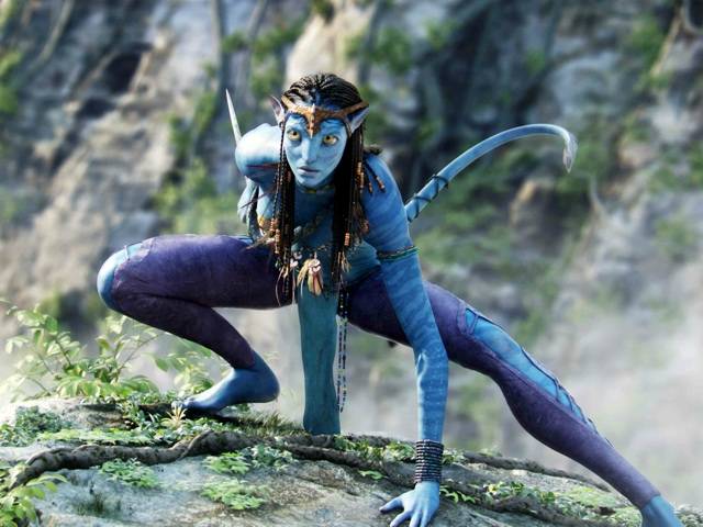 Neytiri, whose beauty is matched by her ferocity in battle