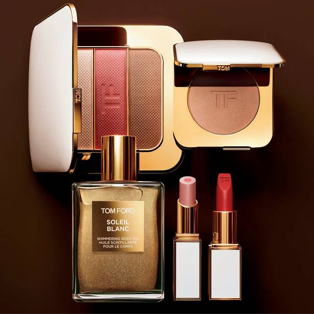 The new make-up collection includes bronzers, highlighters, and skincare as well as a new Private Blend fragrance