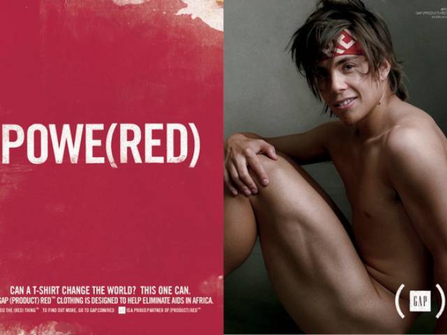 Apolo Ono in Gap's (PRODUCT) Red campaign