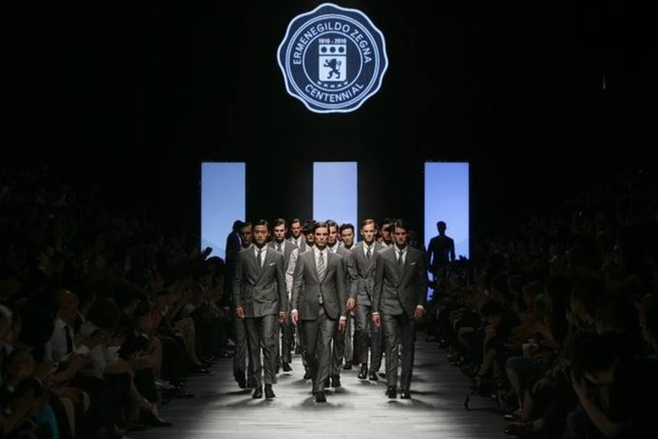 Ermenegildo Zegna marked its 100th year in fashion during the winter 2010 menswear show in Milan