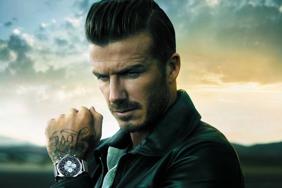 Breitling has chosen David Beckham as the face of its Transocean Chronograph Unitime Worldtimer watch