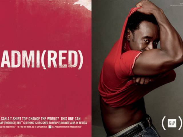 Don Cheadle in Gap's (PRODUCT) Red campaign