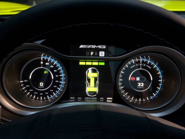 Interior with new display instruments for electric drive