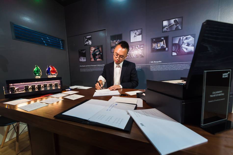 The German luxury label presents its first craftsmen exhibition showcasing the evolution of its iconic fountain pens and 90 years of the Meisterstück | Photo from Montblanc's celebration at Gustavino's in New York City earlier this year