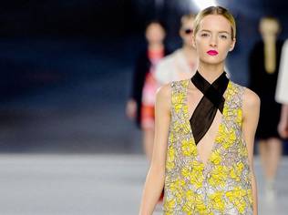 Raf Simons' debut Cruise collection in Monaco revealed a Dior Cruise collection featuring sheer lace, metallic textures and an effervescent je-ne-sais-quoi about the designs