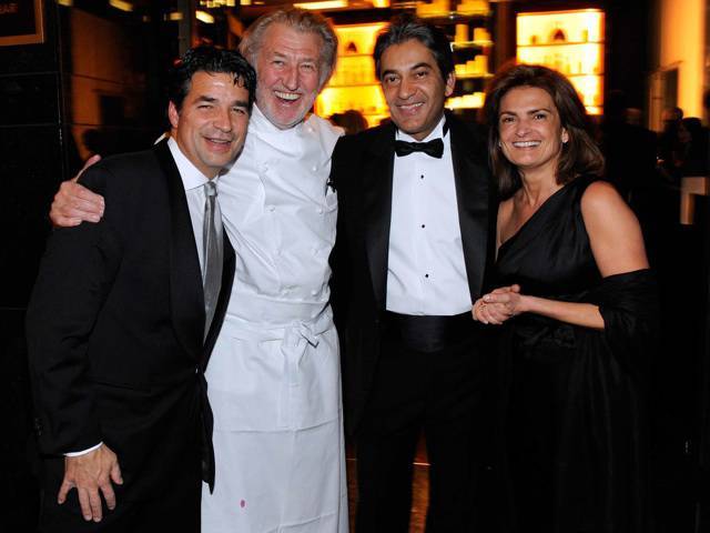 Richard Baker, Pierre Gagnaire, Rajesh Jhingon and Sylvie Gagnaire at the gala