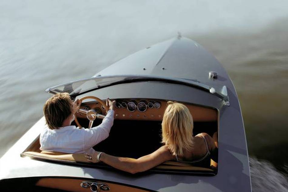 The Silvestris Sports Cabriolet speedboat is powered by an 8.1-litre V8 engine