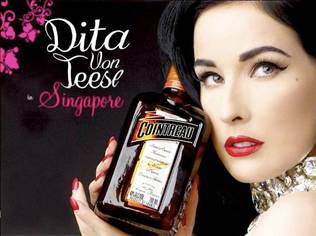Dita Von Teese, renowned burlesque icon and Cointreau Global Brand Ambassador to arrive in Singapore