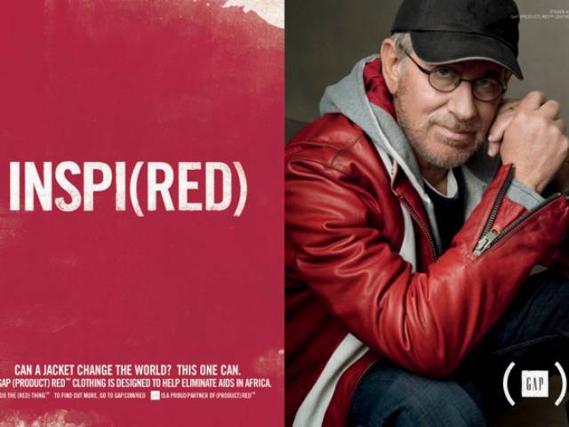 Steven Spielberg in Gap's (PRODUCT) Red campaign