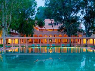 A view of the pool at Amanbagh in Rajasthan