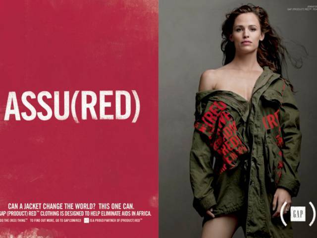 Jennifer Garner in Gap's (PRODUCT) Red campaign