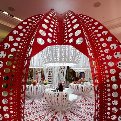 Selfridges - It's time to turn heads. Enter the magical world Yayoi Kusama.  The Louis Vuitton pop-up store is filled with pumpkins inspired by her  artwork and a stunning collection of exclusive