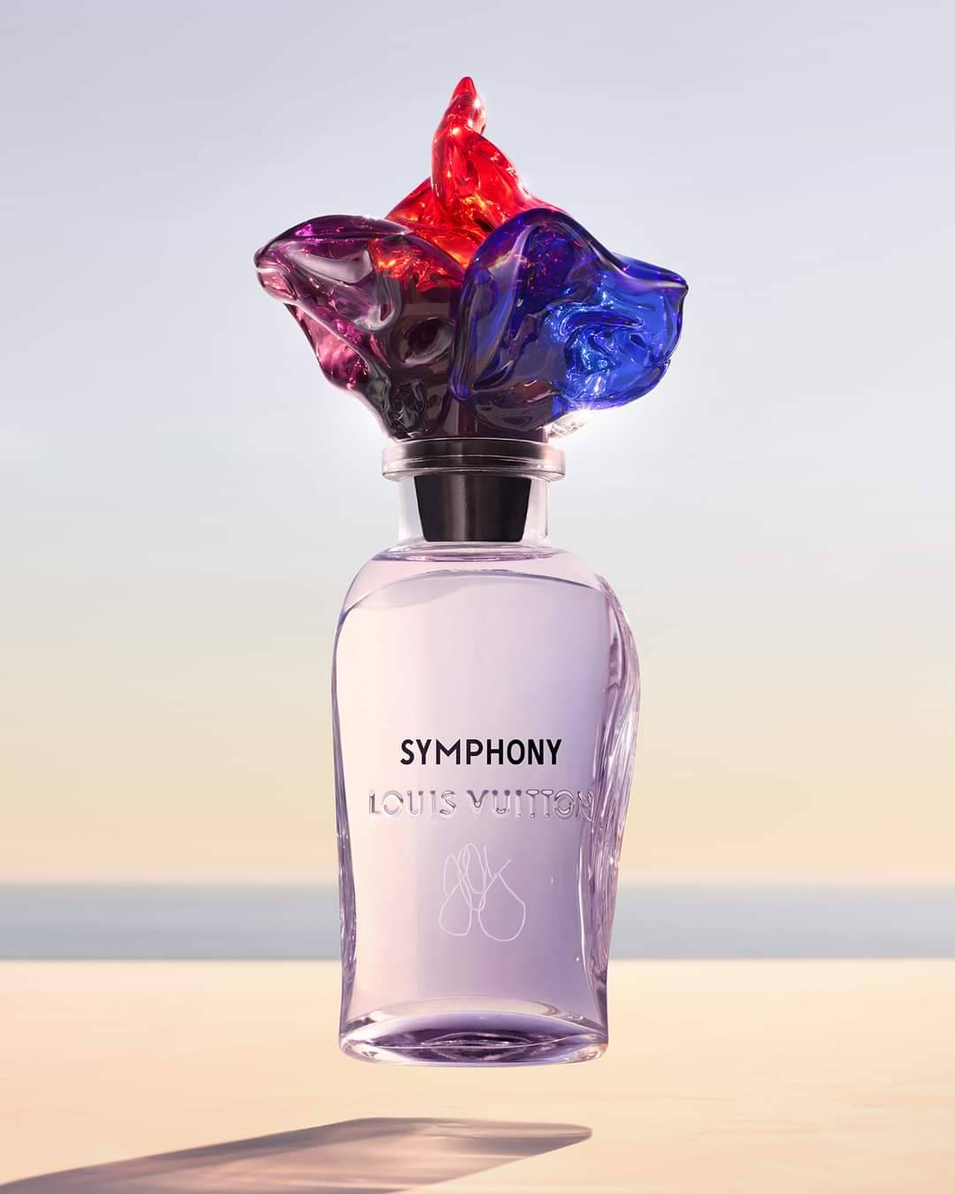 Frank Gehry tops Louis Vuitton perfume bottle with aluminium flower