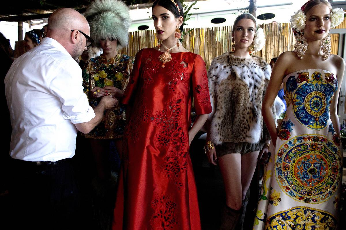 Dolce & Gabbana Alta Moda Fall 2014 Presentation on the Island of Capri ...