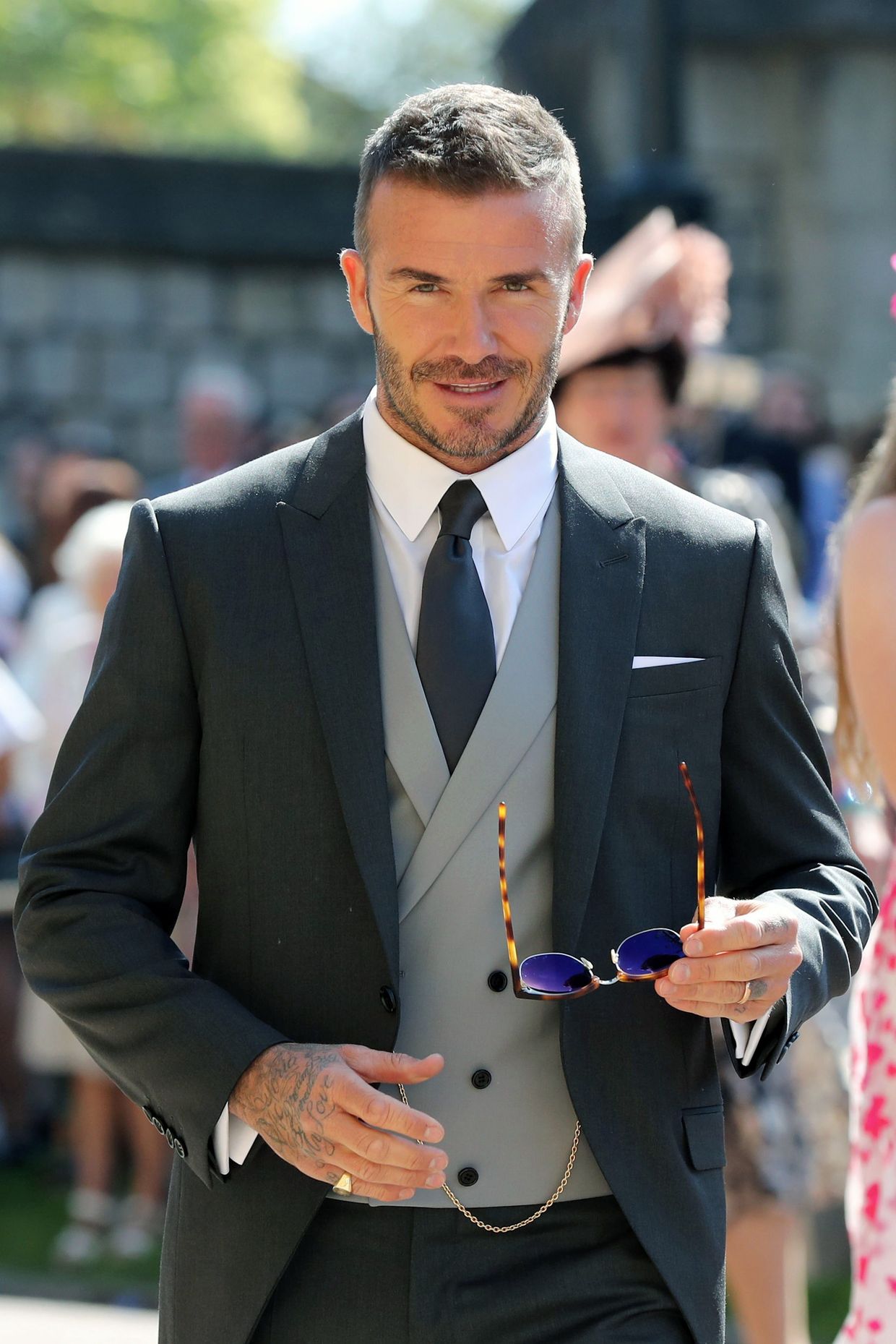 David Beckham in Dior Homme by Kim Jones at The Royal Wedding | SENATUS