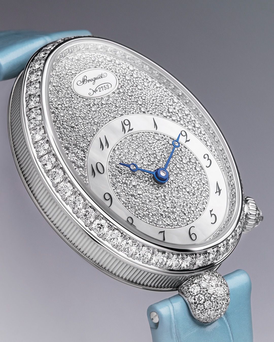 Breguet Reine de Naples 8938 with diamond pave dial SENATUS