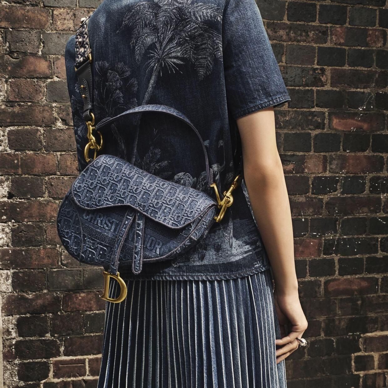 Dior Saddle Bag Now Available in Embroidered Denim