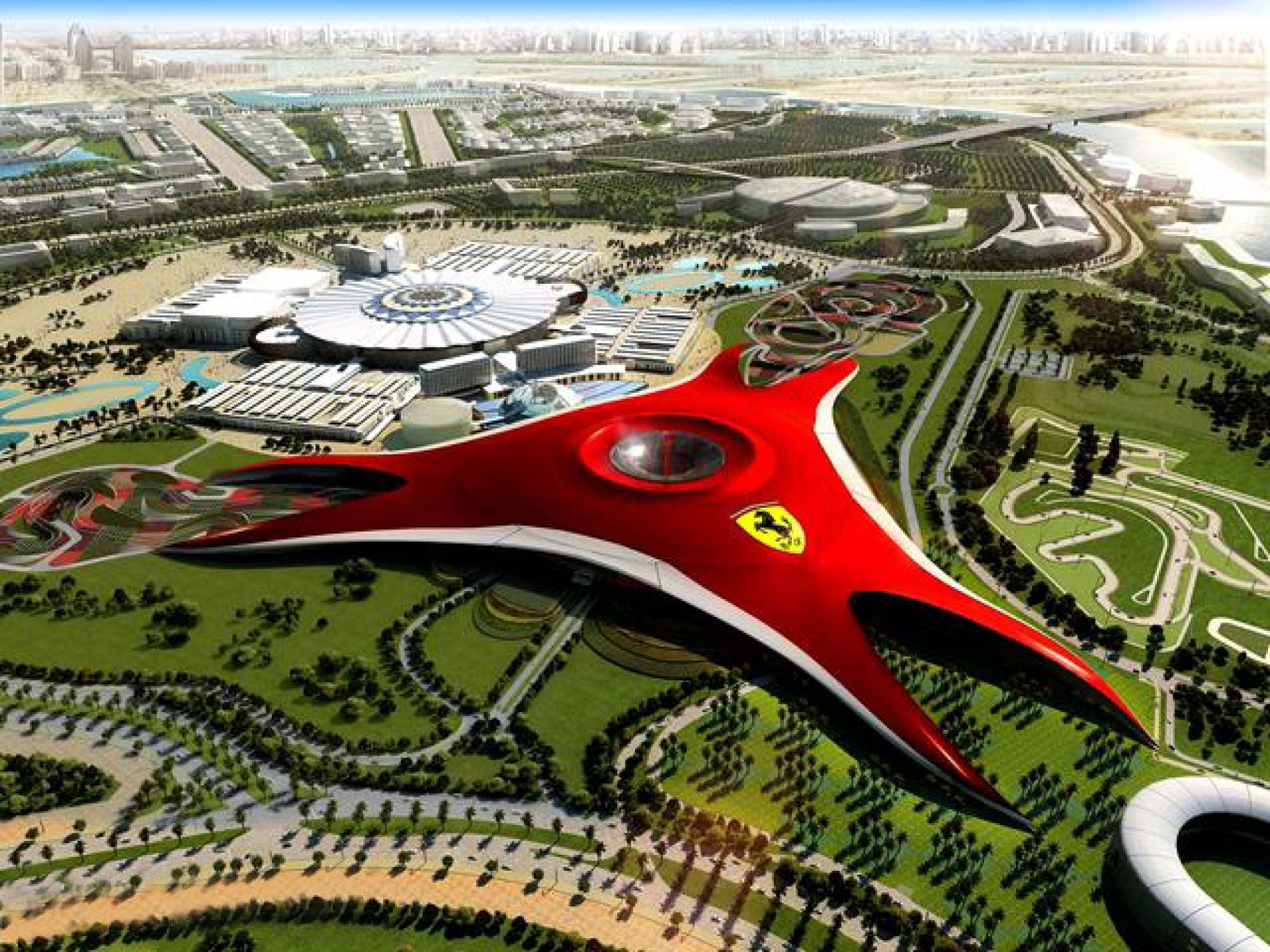 Парки абу даби. Тематический парк Ferrari World. Ferrari World Абу-Даби. Музей Феррари в Абу Даби. Парк Феррари ворлд Абу Даби.