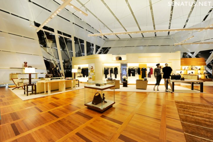 SINGAPORE - JANUARY 20, 2020: interior shot of Louis Vuitton Island Maison  at the Shoppes at Marina Bay Sands Stock Photo