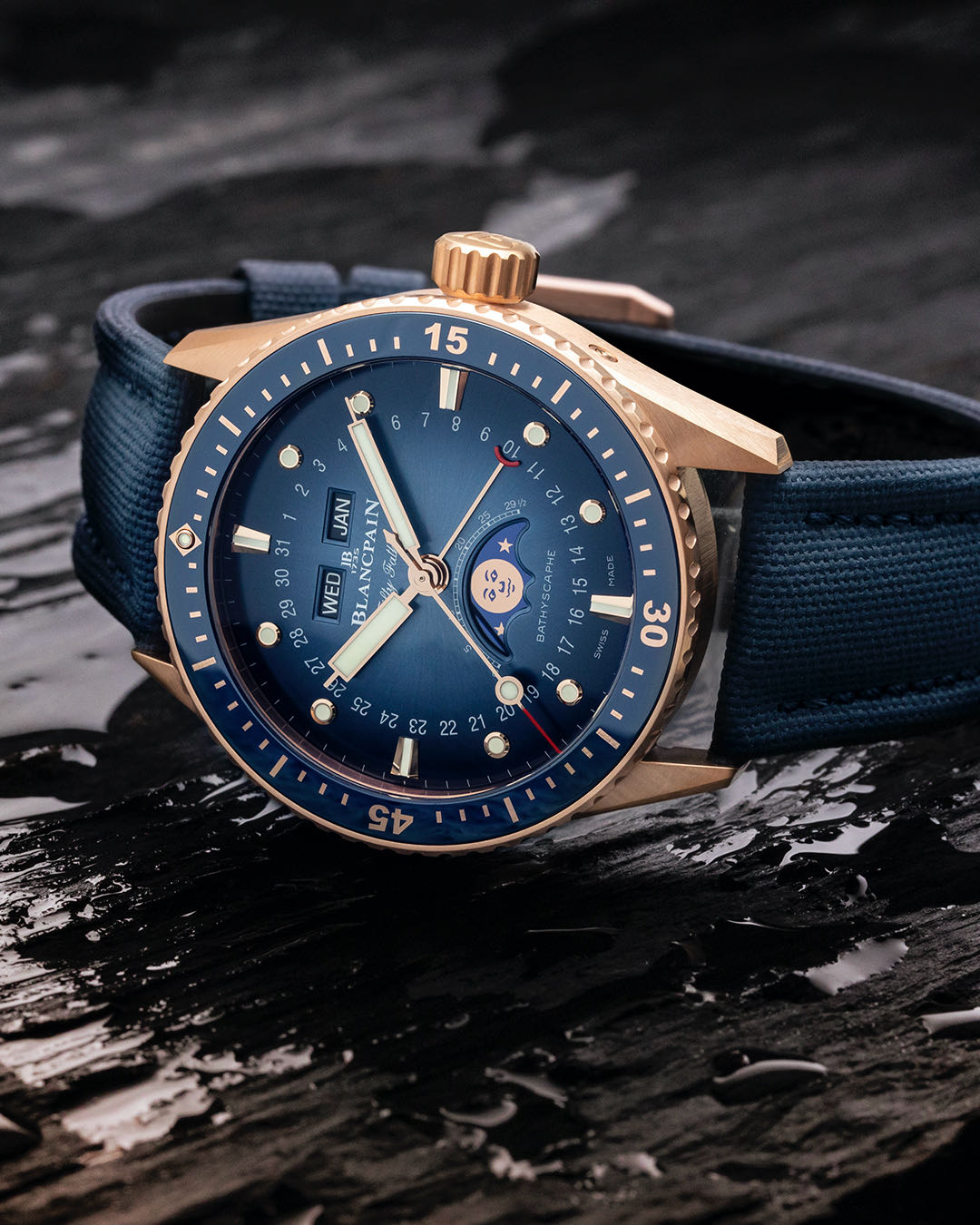 Blancpain Fifty Fathoms Bathyscaphe Quanti me Complet Phases de