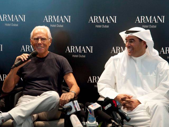 Opened by fashion maestro Giorgio Armani and Mohamed Alabbar, Chairman of Emaar Properties PJSC