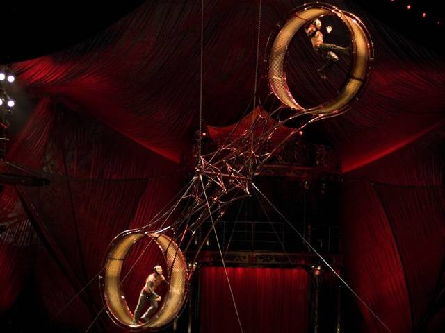 Wheel of Death - an act that Cirque du Soleil has never before presented under the big top