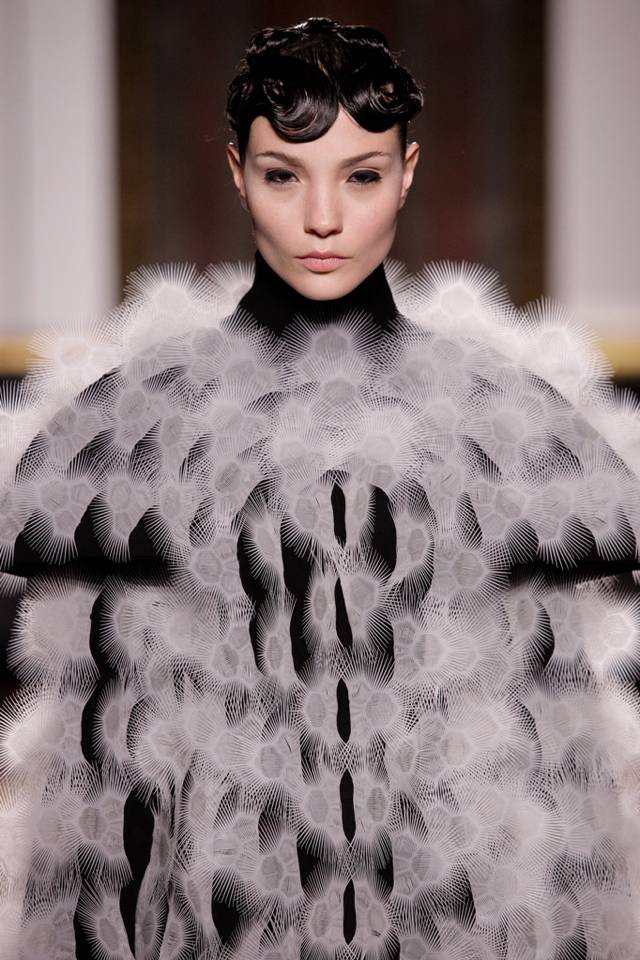 The Dutch designer's Spring Summer 2013 collection showcased at Paris Fashion Week revealed her modern view on Haute Couture, combining fine handwork techniques with futuristic digital technology