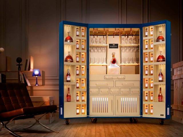 The Martell Trunk is equipped with ample space for the enhanced sensory components of cognac tasting