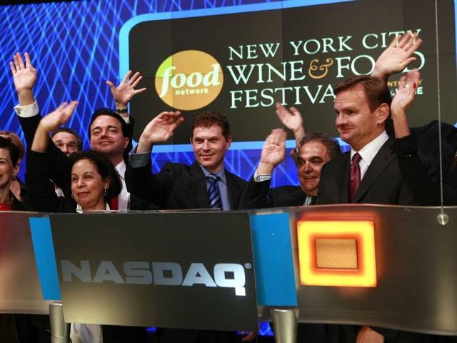 Lee Brian Schrager, Founder of the first annual Food Network New York City Wine & Food Festival, Rings the NASDAQ Closing Bell