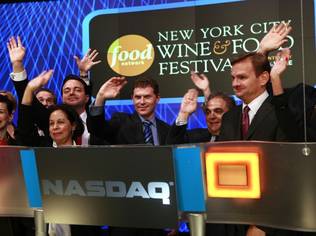 Lee Brian Schrager, Founder of the first annual Food Network New York City Wine & Food Festival, Rings the NASDAQ Closing Bell