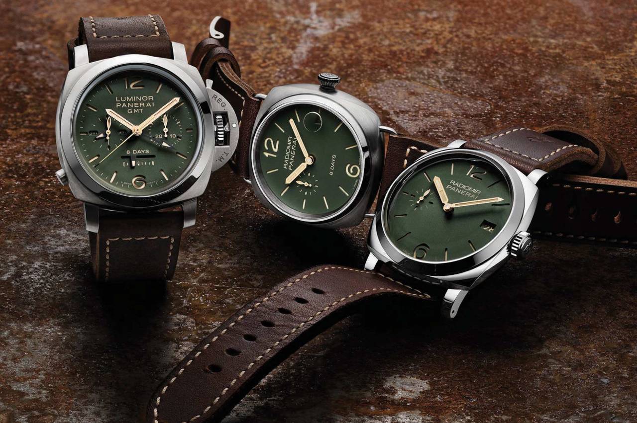 Officine Panerai Unveils 3 Historic Cases in NEW Green Dial SENATUS