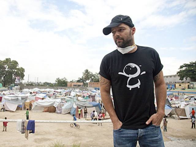 Ricky Martin traveled to Port-au-Prince today with Habitat for Humanity International