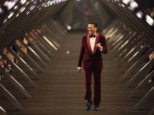 The Hugo Boss fashion show reached its climax with renowned actor Chow Yun-Fat’s stroll down the catwalk