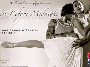 Just Before Midnight is a mix of live classical ballet 'Pas de Deux' and extracts of ballet-film le Ruban