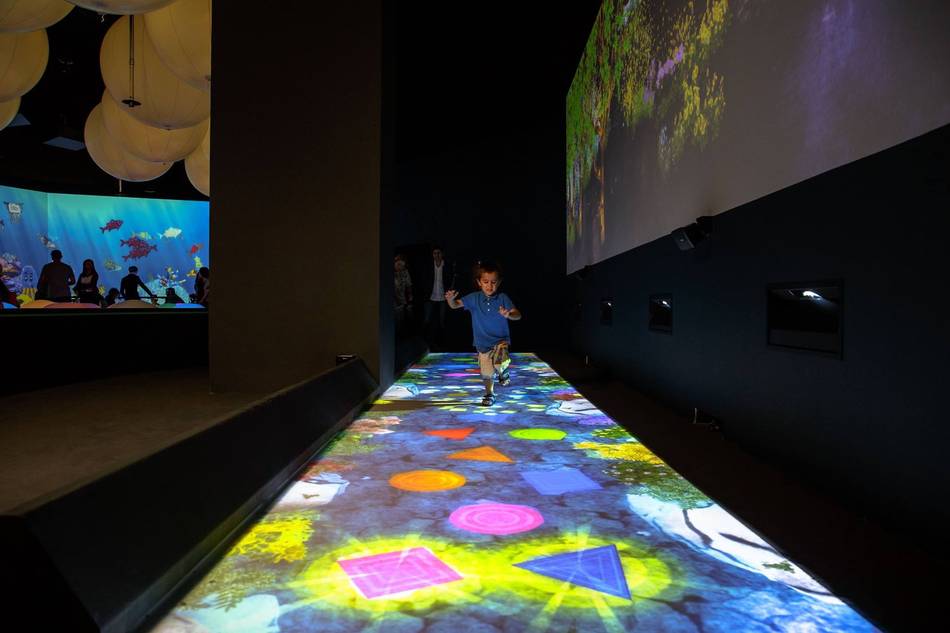 The ArtScience Museum at Marina Bay Sands is now home to Singapore's largest digital playground with installations that dynamically evolve through human presence and participation