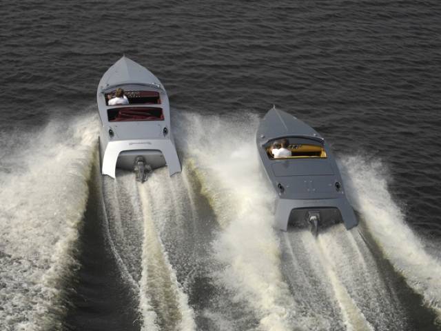 The Silvestris Sports Cabriolet speedboat is powered by an 8.1-litre V8 engine
