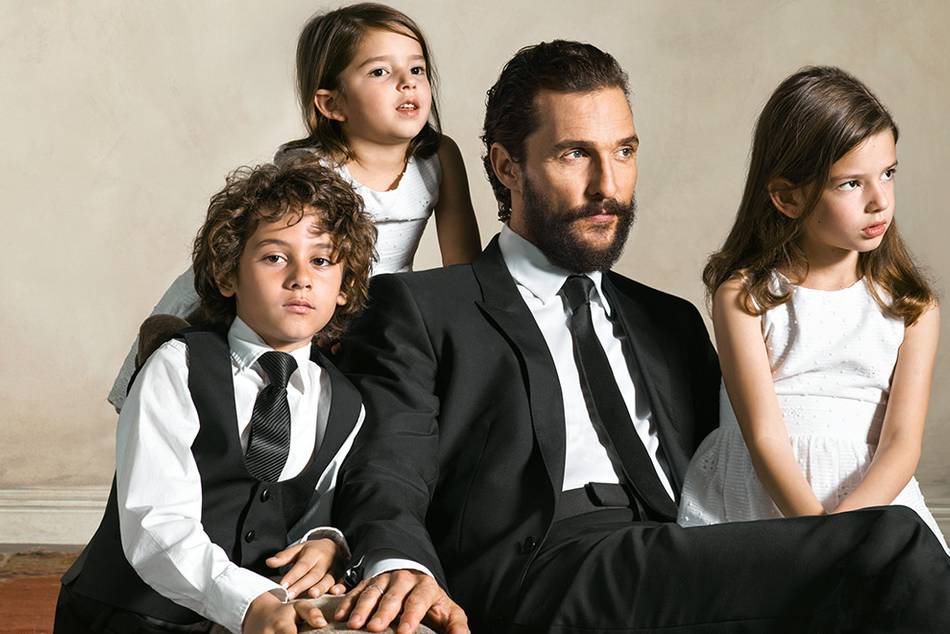 Shot by renowned photographer Brigitte Lacombe, Matthew McConaughey brings to life the campaign celebrating the joy of family life