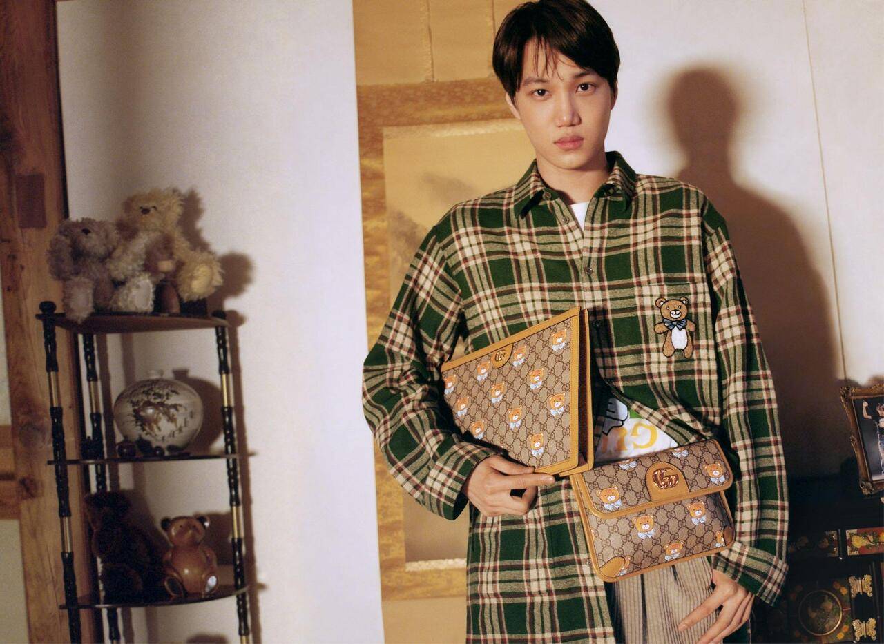 gucci on X: Global Brand Ambassador #KAI at the men's Gucci Fall