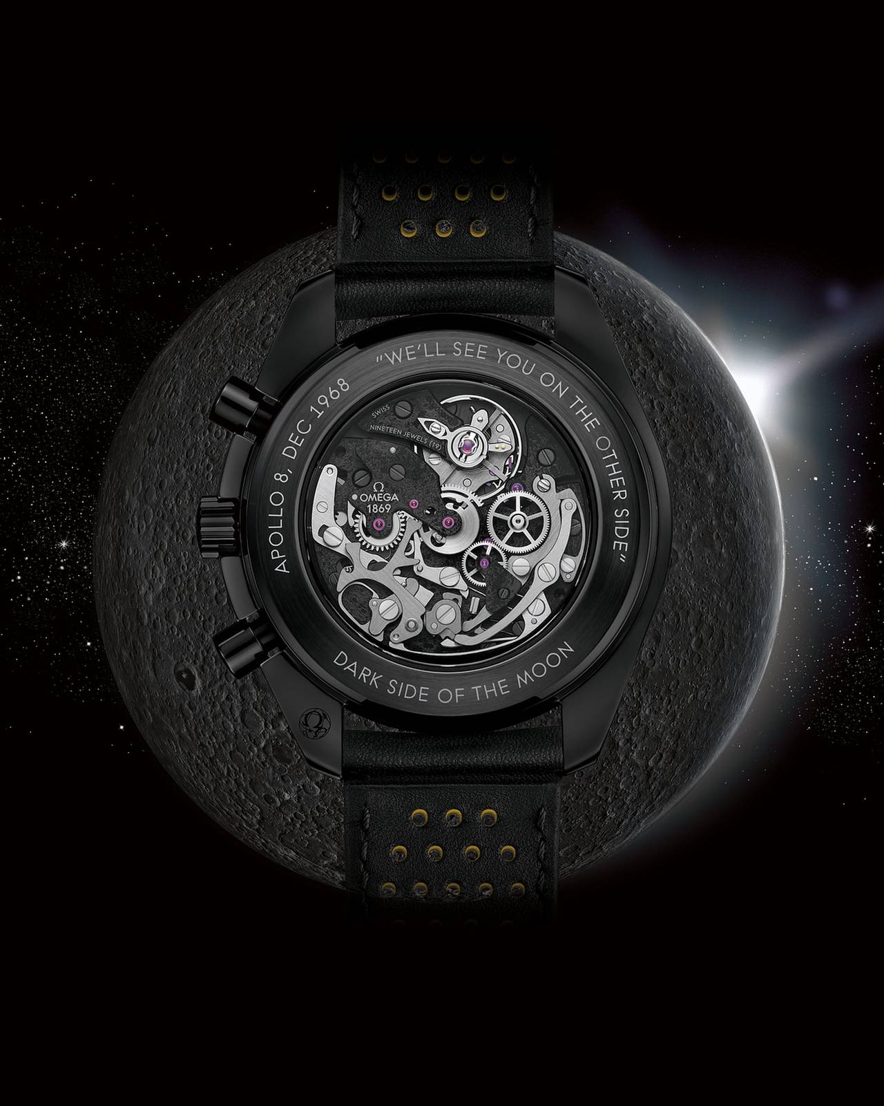 Omega Unveils Speedmaster Dark Side of the Moon Apollo 8 Baselworld2018 SENATUS