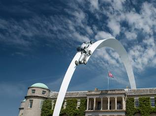 The 160-tonne steel sculpture celebrates the 80th anniversary of the birth of the brand’s trademark silver colour
