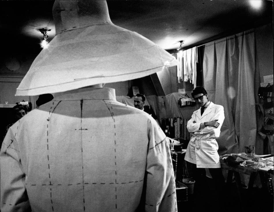 Enter the world of Yves Saint Laurent through original pictures capturing his creative work, anxiety and happiness.