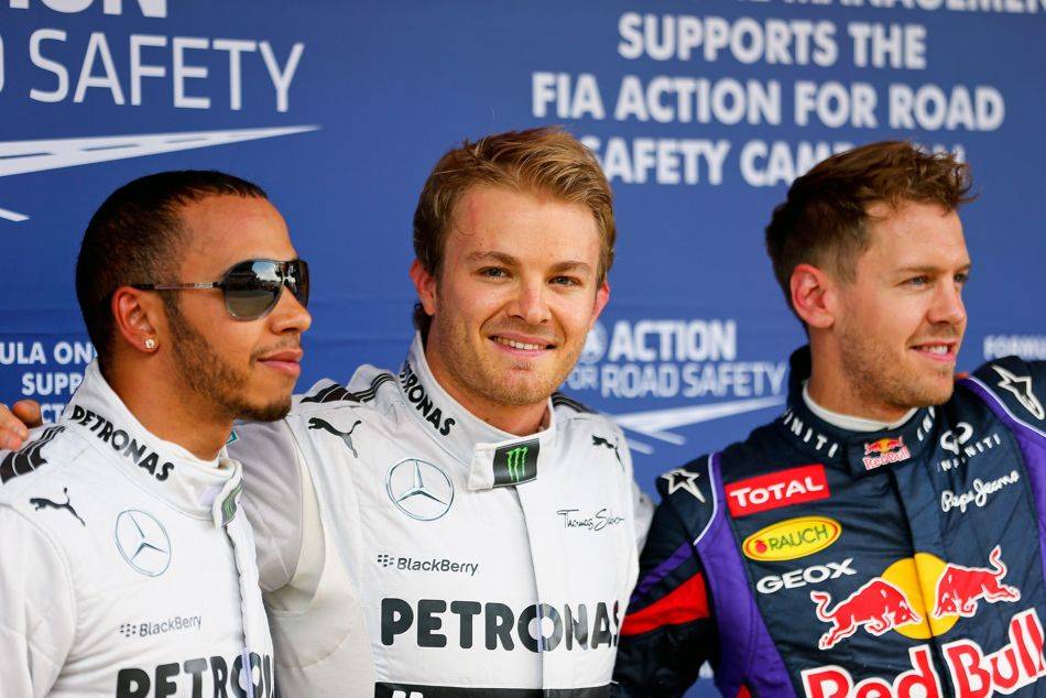 The pole was Rosberg's second in a row after Bahrain and yesterday Bahrain, after teammate Hamilton took pole in China last month