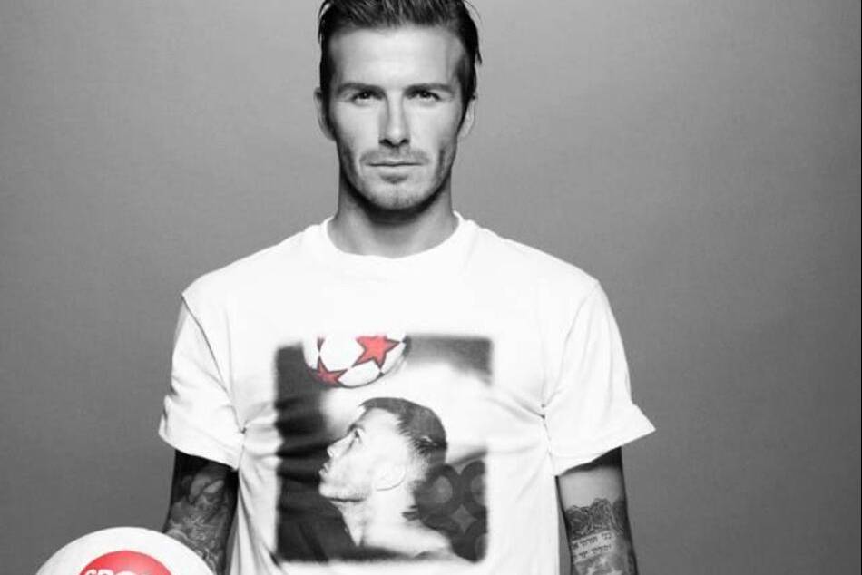 Tthe official Sport Relief T-shirts exclusively designed by the whole Beckham family